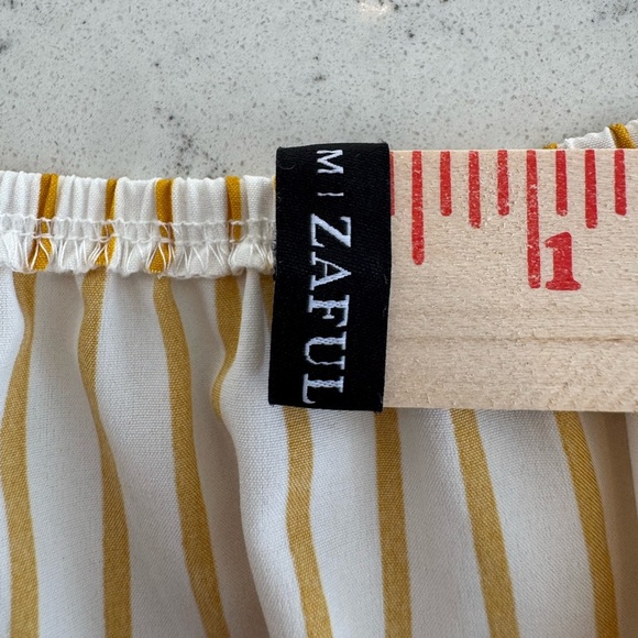 ZAFUL YELLOW WHITE STRIPE ROMPER Women’s Size Medium - Picture 5 of 11